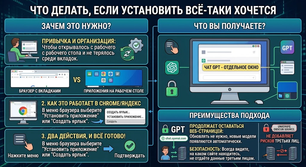 Скачать Чат ГПТ: что можно установить, а чем заменить 4 ярлык на компьютере